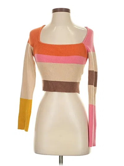 Pre-owned Le Lis Cardigan Sweater In Orange