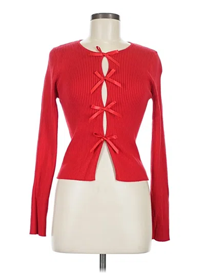 Pre-owned Le Lis Cardigan Sweater In Red