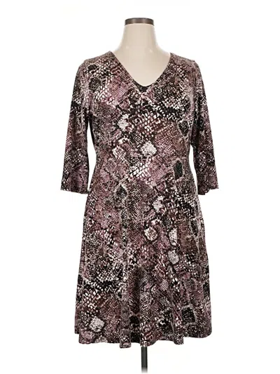 Pre-owned Le Lis Casual Dress In Brown