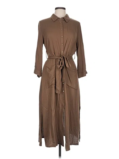 Pre-owned Le Lis Casual Dress In Brown