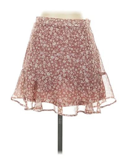 Pre-owned Le Lis Casual Skirt In Burgundy