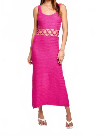 Le Lis Chrissy Crochet Dress In Pink