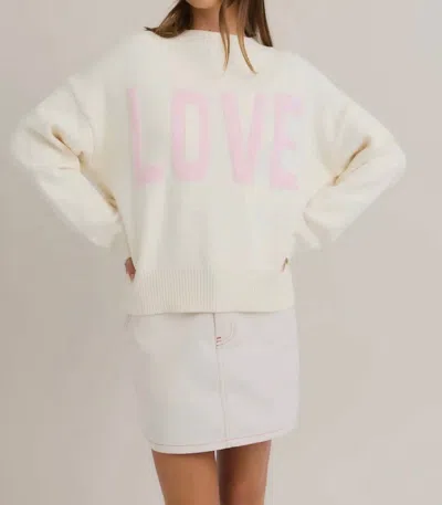Le Lis Chunky Love Sweater In Pink