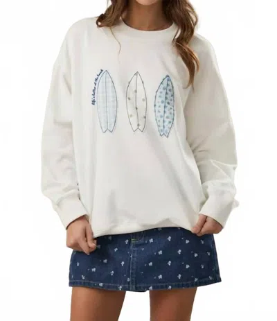 Le Lis Coastal Boardwalk Pullover In White