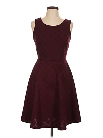 Pre-owned Le Lis Cocktail Dress In Burgundy