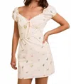 Le Lis Coconut Dust Mini Dress In Cream In White