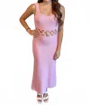 Le Lis Daisy Loop Crochet Midi Dress In Pink In Pink