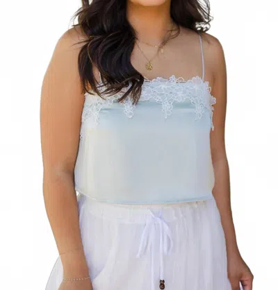 Le Lis Day To Night Lace Camisole Top In Mint In Green