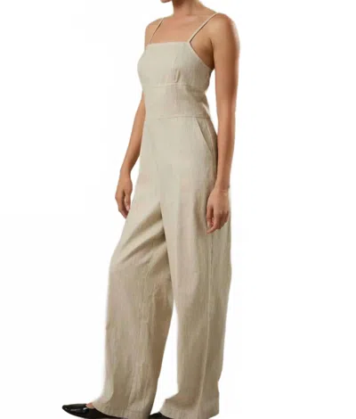 Le Lis Demi Yarn Dye Stripe Jumpsuit In Cream/navy In Neutral