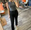 Le Lis Denim Look Boat Neck Bodysuit In Charcoal