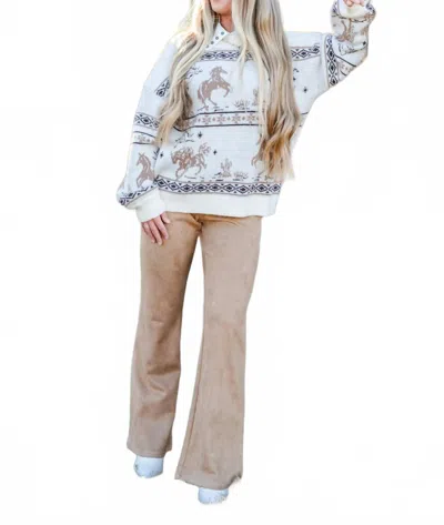 Le Lis Desert Ridge Suede Pants In Camel In Brown