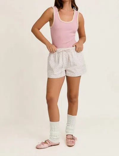 Le Lis Ditsy Floral Shorts In Light Pink