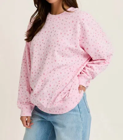 Le Lis Ditsy Floral Sweatshirt In Pink