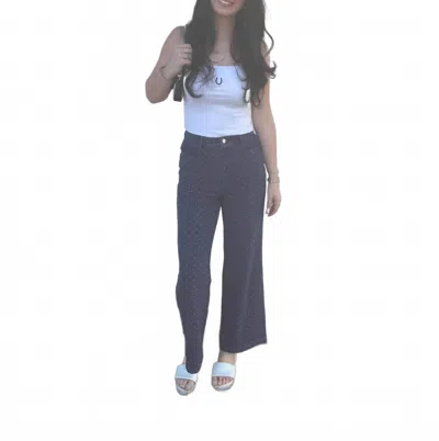 Le Lis Dottie Mid-rise Jeans In Deep Indigo Wash In Blue