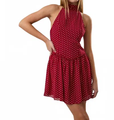 Le Lis Dotting On You Mini Dress In Red