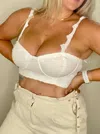 Le Lis Dukes Lace Corset Top In White
