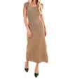 Le Lis Effortless Shine Metallic Midi Dress In Gold In Gold