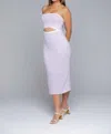 Le Lis Elle Contrast Midi Dress In Lilac-white