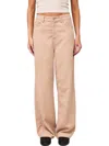 Le Lis Embroidered Pocket Corduroy Pants In Taupe In Grey