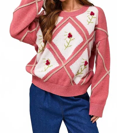 Le Lis Enchanted Woods Sweater In Pink