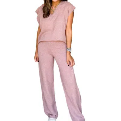 Le Lis Essence Sweater Pants In Pink