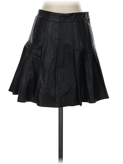 Pre-owned Le Lis Faux Leather Skirt In Black