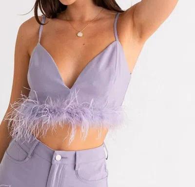 Le Lis Fifi Crop Top In Dusty Lavender In Yellow