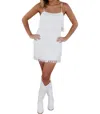 Le Lis Fine In Fringe Dress In White In White