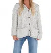 Le Lis Fireside Layers Oversized Cardigan In Heather Grey In Multi