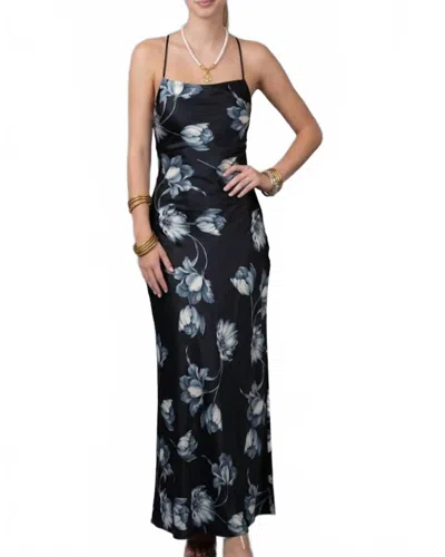 Le Lis Floral Maxi Dress In Midnight In Black