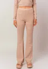 Le Lis Flower Detail Sweater Pants In Taupe In Grey