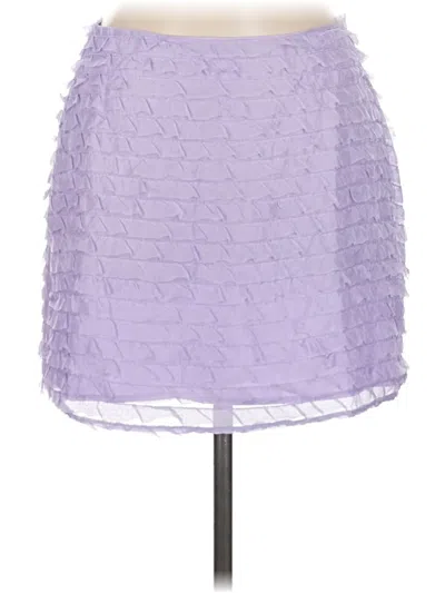 Pre-owned Le Lis Formal Skirt In Purple