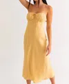 Le Lis Geneva Midi Dress In Dusty Yellow