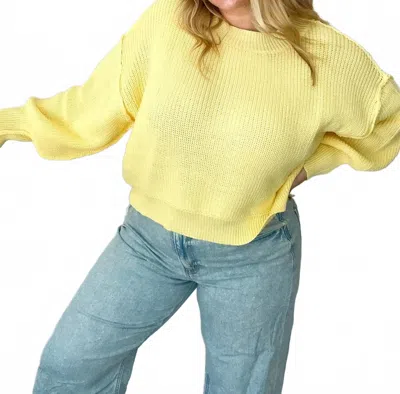 Le Lis Golden Hour Mock Neck Sweater In Yellow