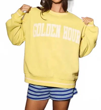 Le Lis Golden Hour Sweatshirt In Yellow