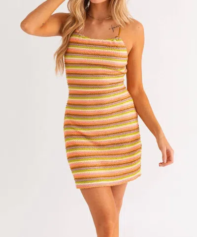 Le Lis Hadley Bodycon Halter Dress In Multi