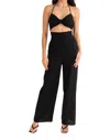 Le Lis Halter Jumpsuit In Black In Black