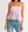 Le Lis Haze Tube Top In Lavender