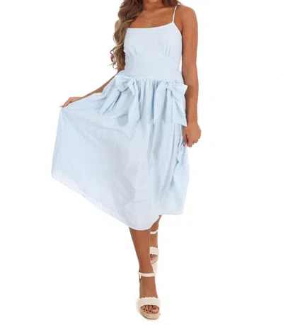 Le Lis Hidden Oasis Midi Dress In Light Blue