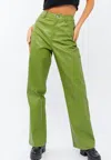 Le Lis High Waisted Wide Leg Pants In Green In Green