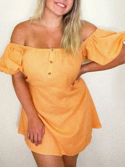 Le Lis Kailua Off Shoulder Dress In Orange