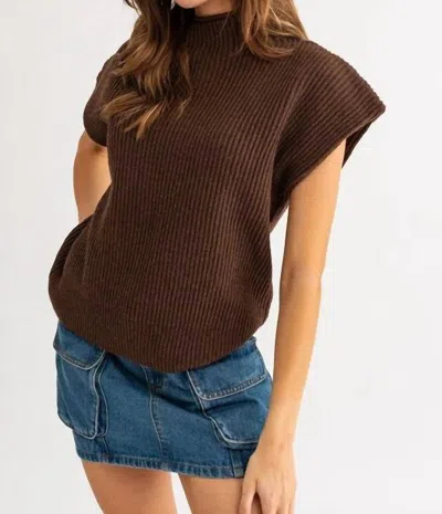 Le Lis Kaydence Sweater Vest In Brown