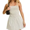 Le Lis Kendall Polka Dot Mini Dress In Cream/black Dot In Neutral