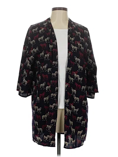 Pre-owned Le Lis Kimono In Burgundy