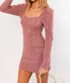 Le Lis Knit Mini Dress In Mulberry In Red