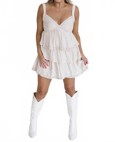 Le Lis Leah Mini Dress In White