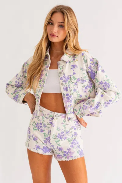 Le Lis Lilac Kisses Two Piece Set In Multi In Animal Print