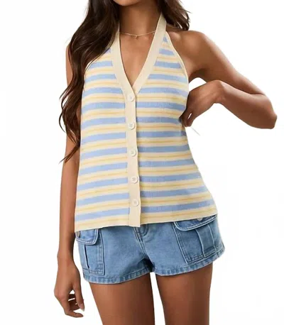 Le Lis Lily Knit Halter Top In Multi