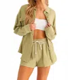 Le Lis Linen Breeze Set In Light Green In Green
