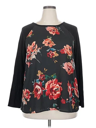 Pre-owned Le Lis Long Sleeve Blouse In Black